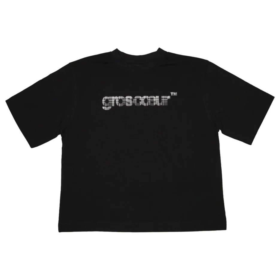 black&white tartan tee